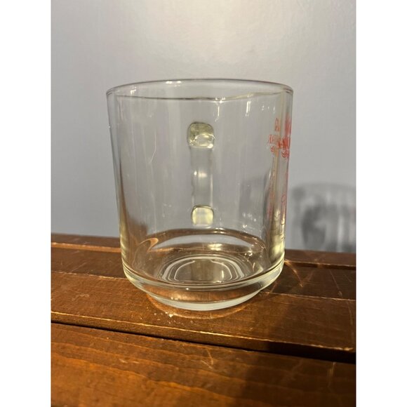 Marshall Fields 1998 Santa‎ Bear Glass Mug Christmas Drinkware Dept Store 1990s - Picture 2 of 7